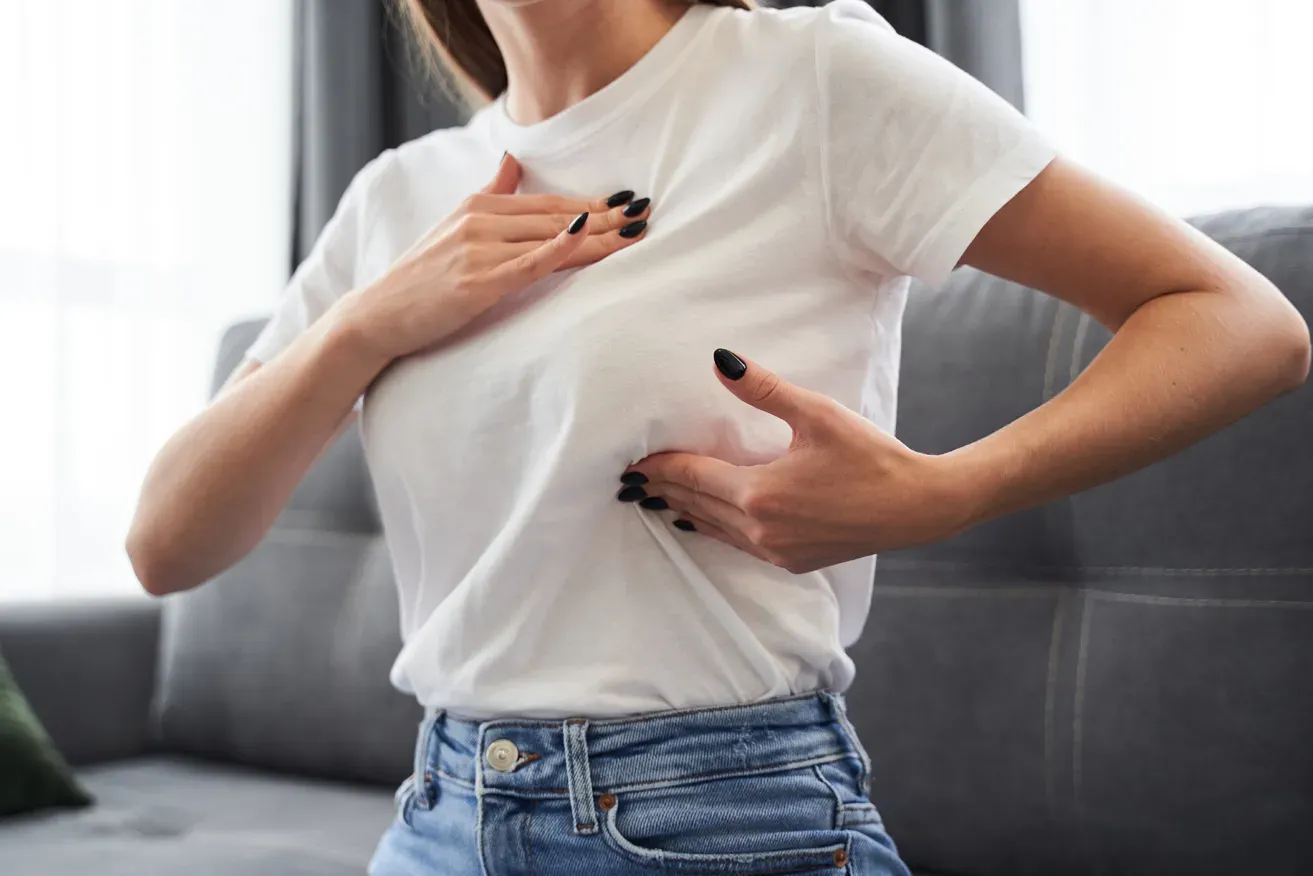 Woman who had a breast lift