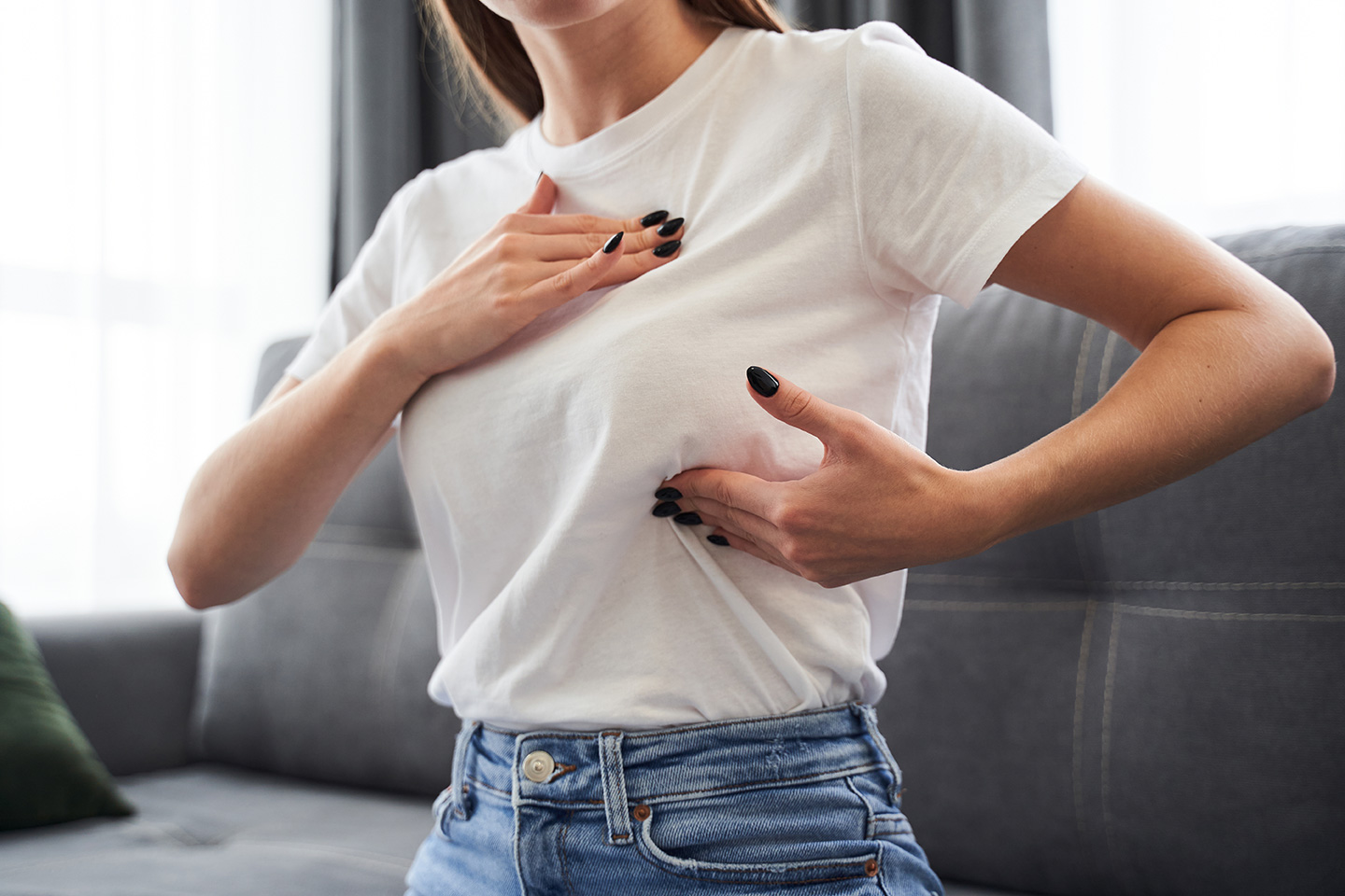 Woman who had a breast lift